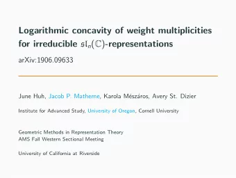 Logarithmic concavity of weight multiplicities for irreducible sl n ( C ) -representations