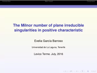 The Milnor number of plane irreducible  singularities in positive characteristic  Evelia Garca