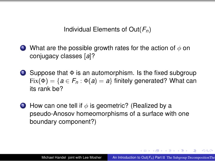 individual elements of out f n what are the possible