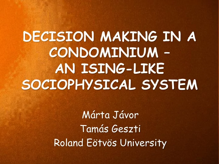 decision making in a