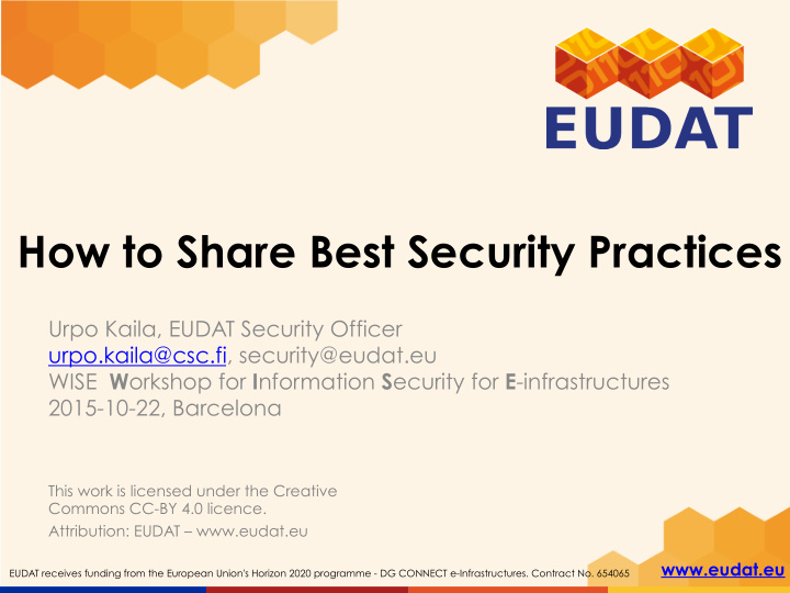 how to share best security practices
