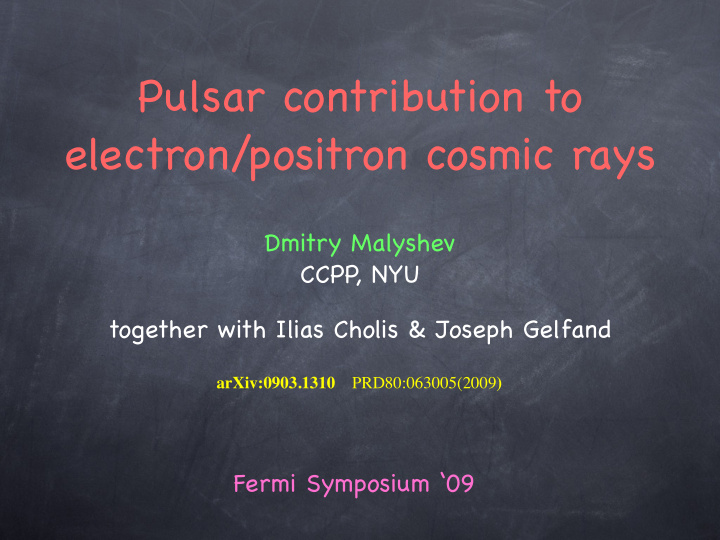 pulsar contribution to electron positron cosmic rays