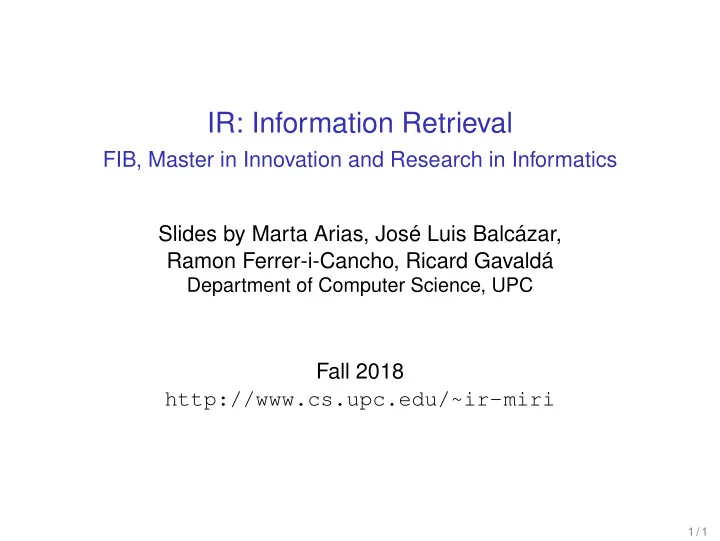 ir information retrieval