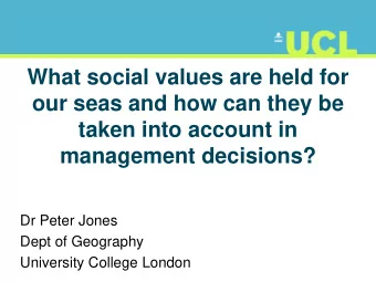 What social values are held for  our seas and how can they be  taken into account in  management