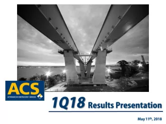 1Q18 Key figures Figures in  million  YoY Var. Like for Like Var. 1  8,671  SALES +3,7 % +14,7 %