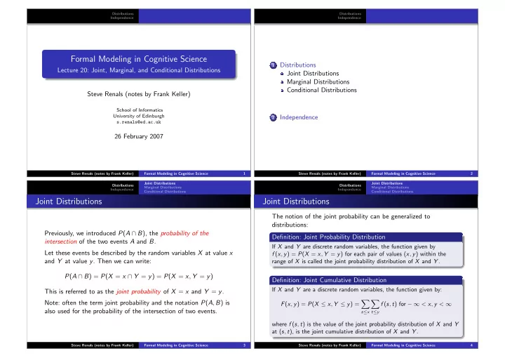 formal modeling in cognitive science