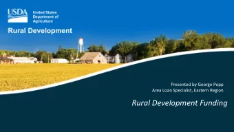 RURAL DEVELOPMENT  Rural Utilities Service (RUS)   Water &amp; Environmental Programs (WEP)