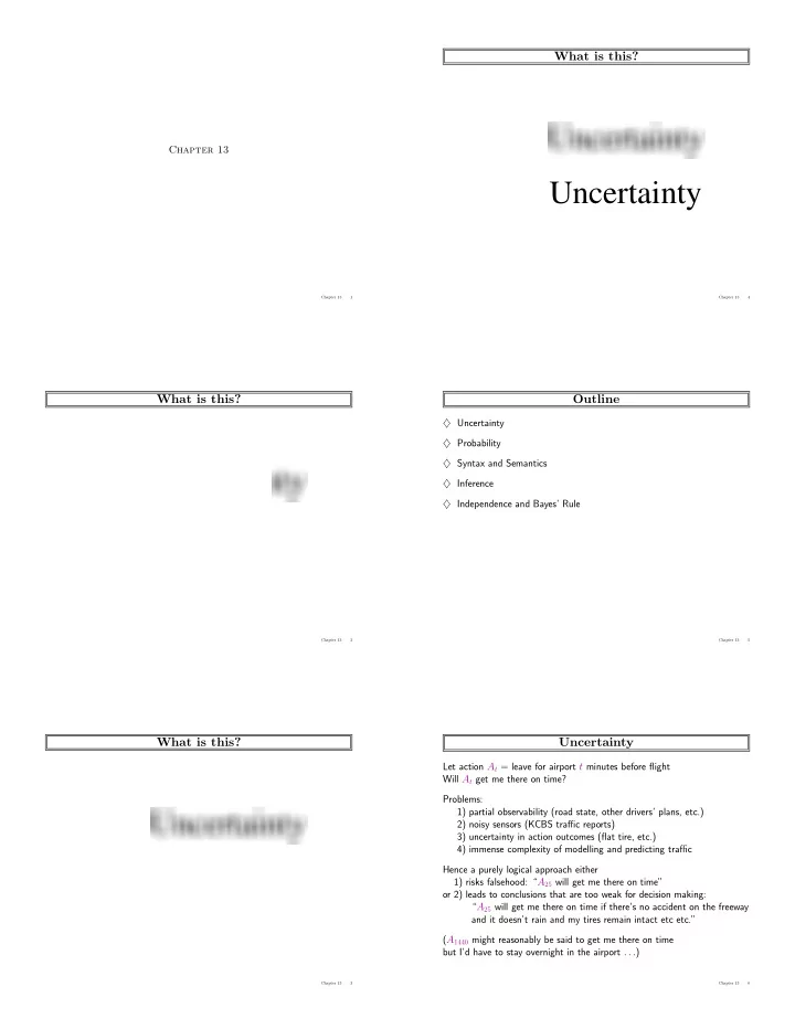 uncertainty