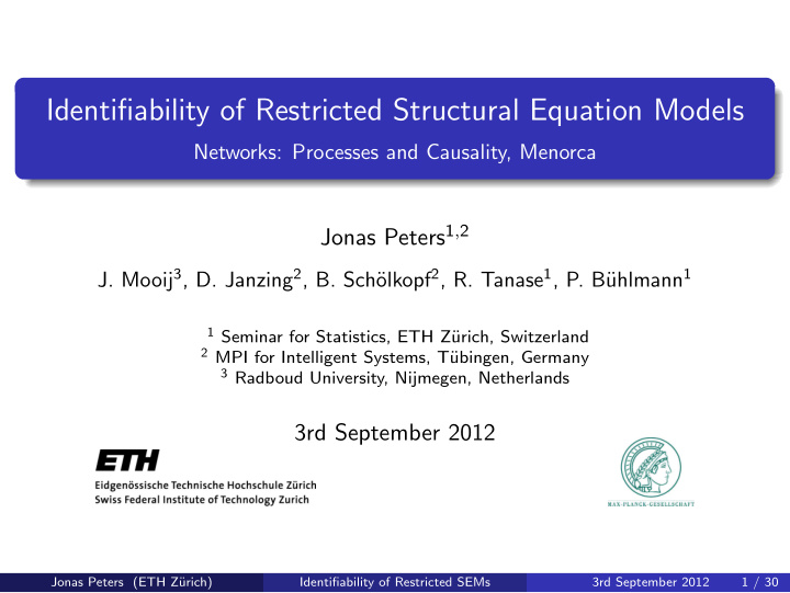 identifiability of restricted structural equation models