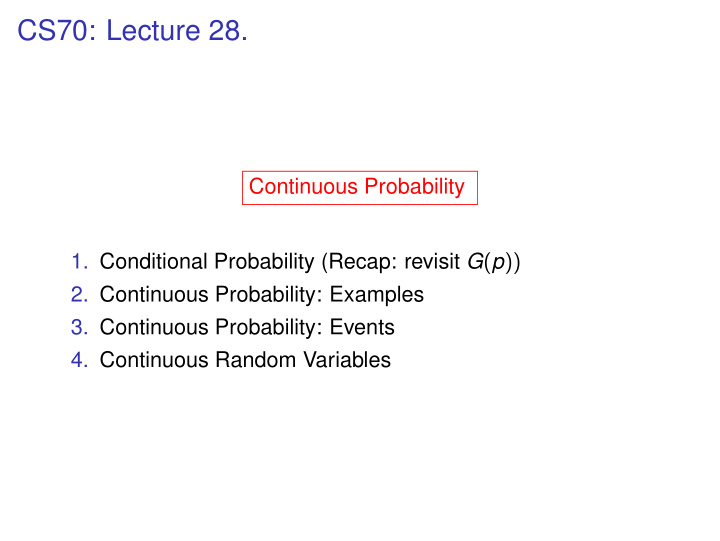 cs70 lecture 28