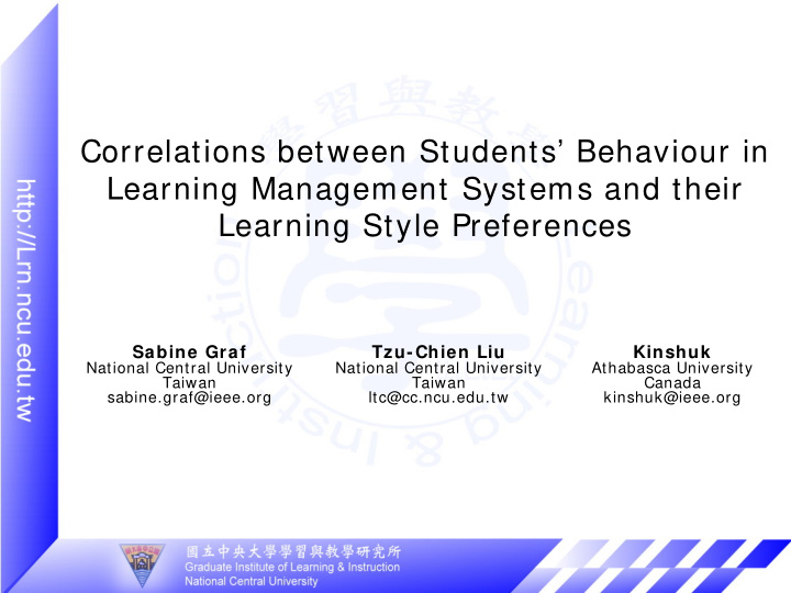 correlations between students behaviour in learning