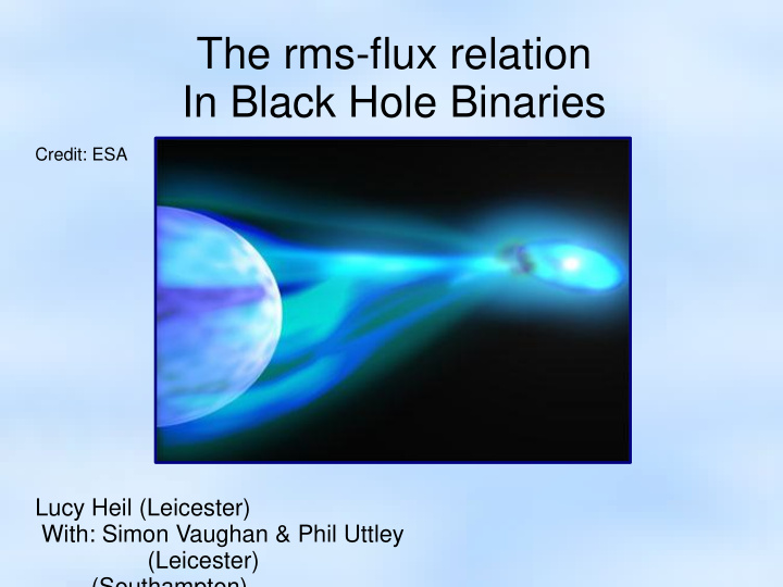 the rms flux relation in black hole binaries