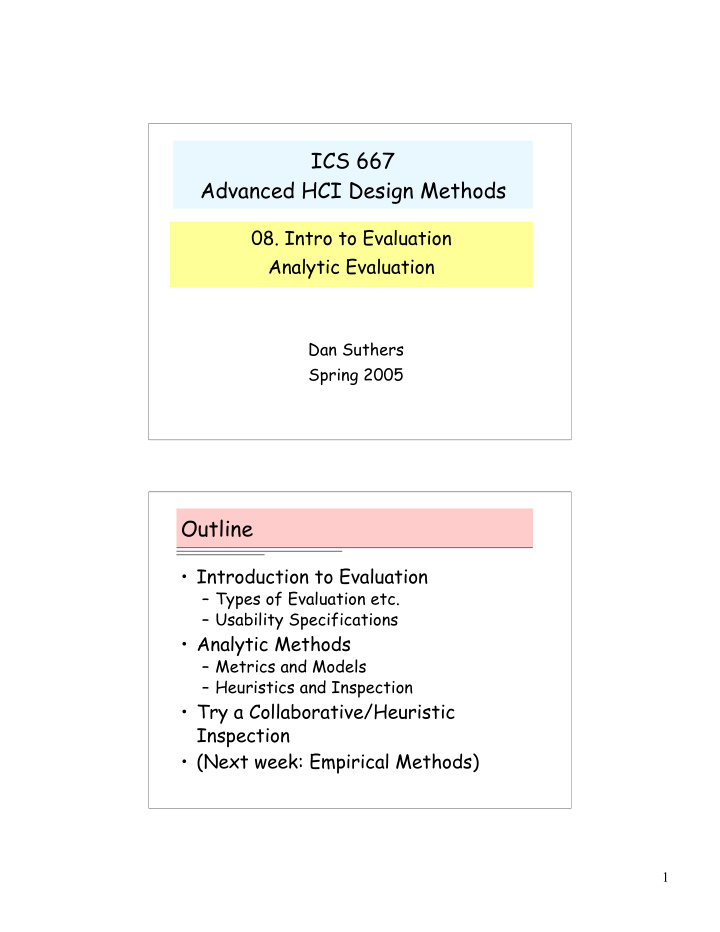 ics 667 advanced hci design methods