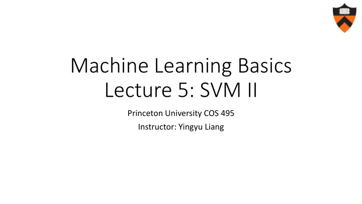 lecture 5 svm ii