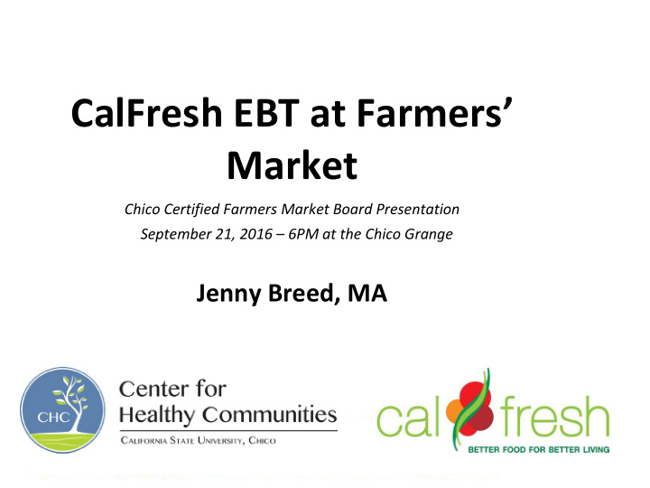 calfresh ebt at farmers market