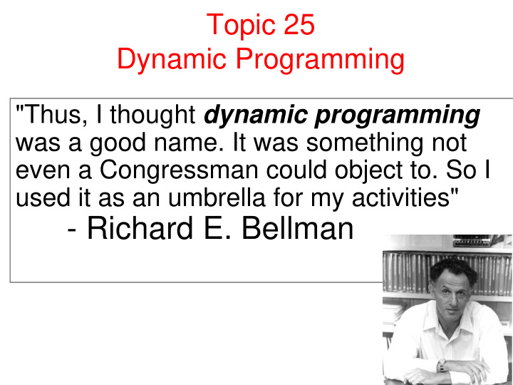 richard e bellman origins