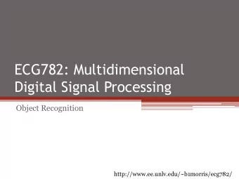 ECG782: Multidimensional  Digital Signal Processing  Object Recognition