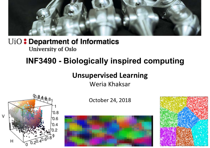 inf3490 biologically inspired computing unsupervised