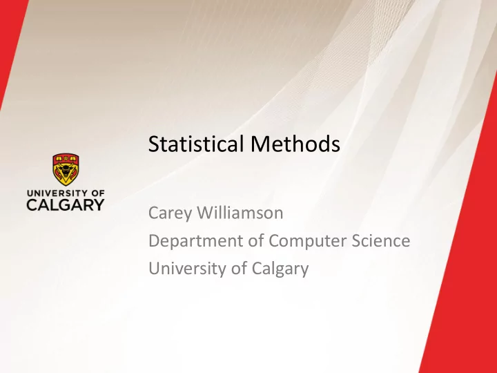 statistical methods