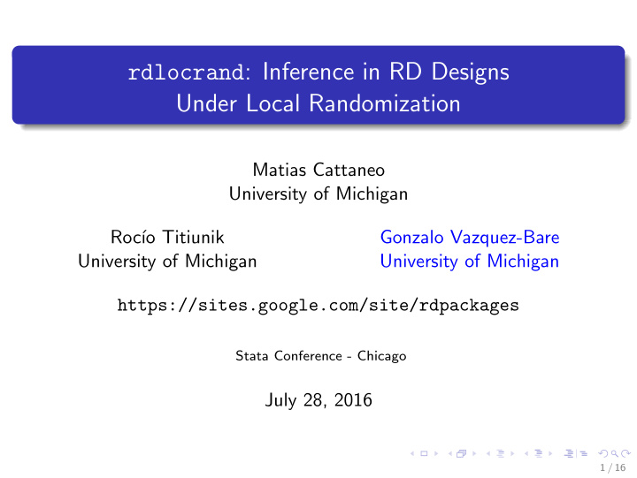 rdlocrand inference in rd designs under local