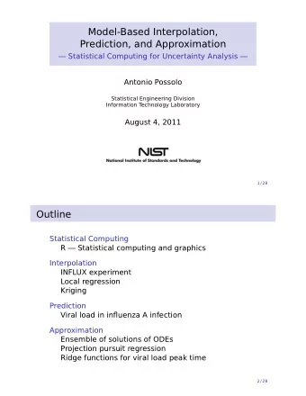 Model-Based Interpolation,  Prediction, and Approximation   Statistical Computing for