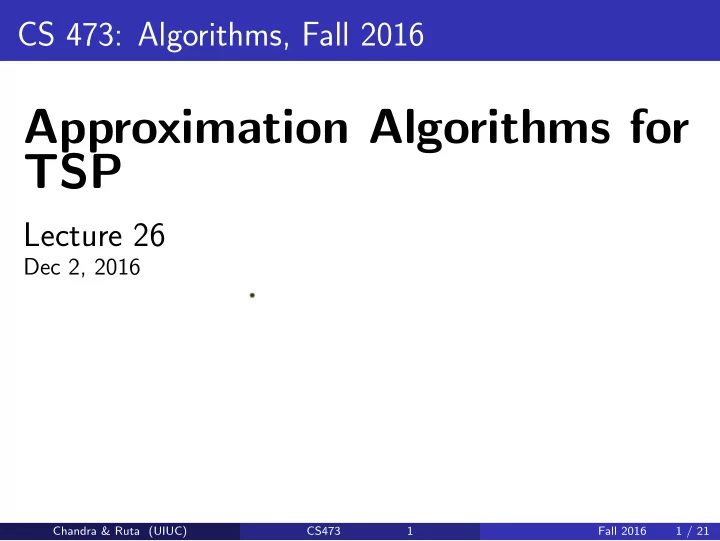approximation algorithms for tsp