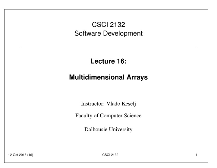 csci 2132 software development lecture 16