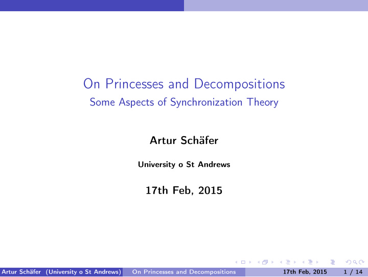 on princesses and decompositions