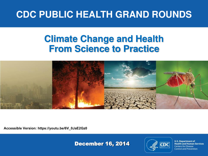 cdc public health grand rounds climate change and health