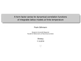 A form factor series for dynamical correlation functions  of integrable lattice models at finite