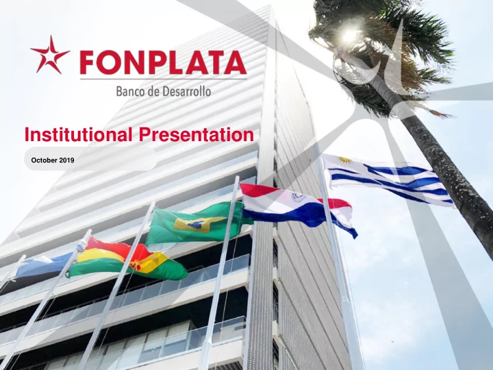 institutional presentation