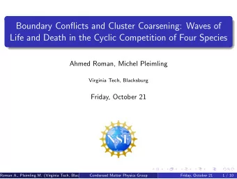Boundary Conflicts and Cluster Coarsening: Waves of  Life and Death in the Cyclic Competition of