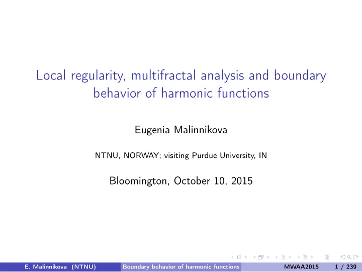 local regularity multifractal analysis and boundary