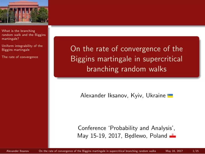 on the rate of convergence of the