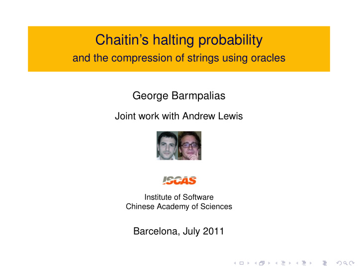 chaitin s halting probability