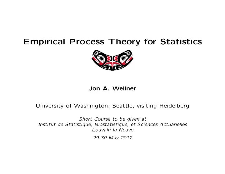 empirical process theory for statistics