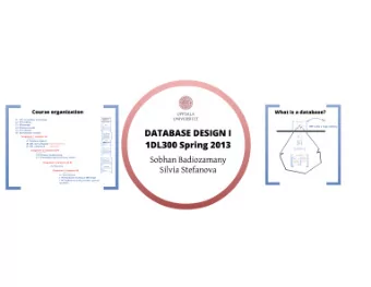 Introduction to Database Technology  Elmasri/Navathe ch 1-2  Padron-McCarthy/Risch ch 1  Sobhan