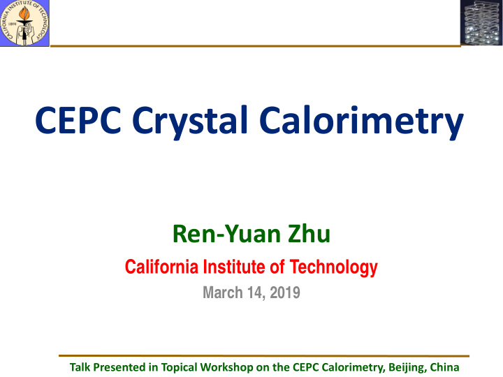 cepc crystal calorimetry