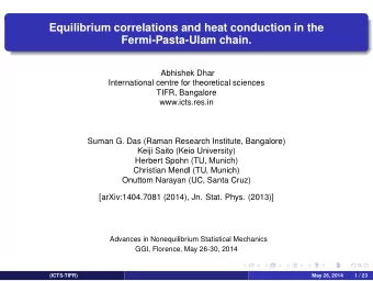 Equilibrium correlations and heat conduction in the  Fermi-Pasta-Ulam chain.  Abhishek Dhar