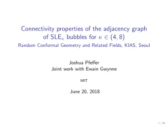 Connectivity properties of the adjacency graph of SLE  bubbles for   (4 , 8)  Random