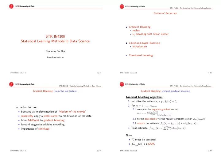 stk in4300 statistical learning methods in data science