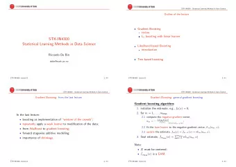 STK-IN4300  Statistical Learning Methods in Data Science  Likelihood-based Boosting  introduction