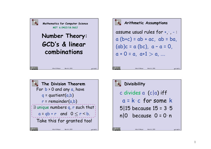 gcd s linear