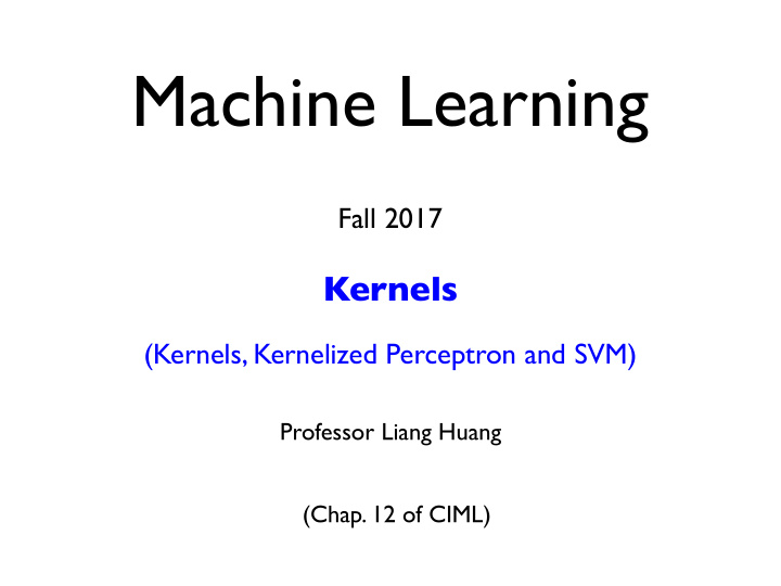 machine learning