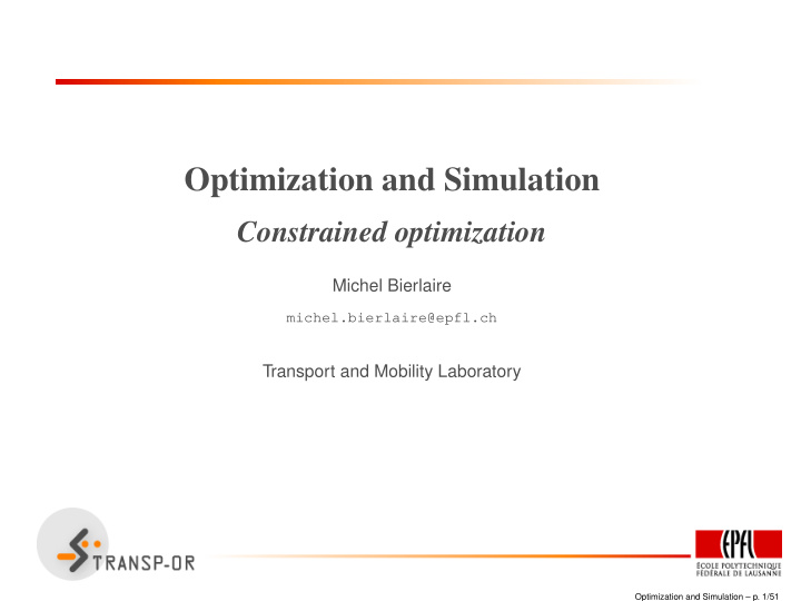 optimization and simulation