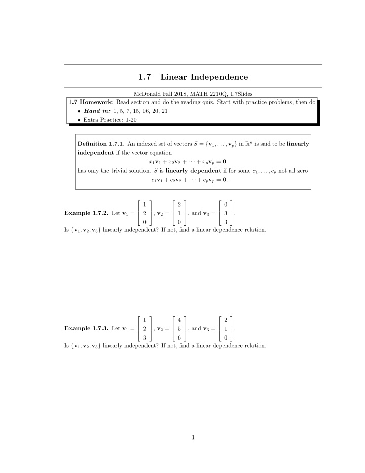 1 7 linear independence