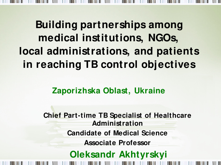 building partnerships among medical institutions ngos