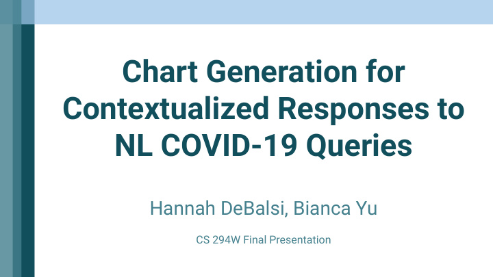 chart generation for contextualized responses to nl covid