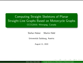 Computing Straight Skeletons of Planar  Straight-Line Graphs Based on Motorcycle Graphs  CCCG2010,