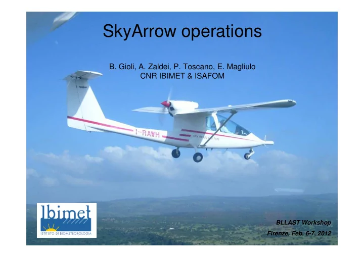 skyarrow operations